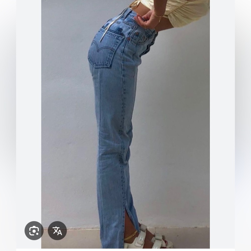 EB DENIM vintage Levi’s jeans - unraveled jeans (as seen on Hailey Bieber) - Picture 14 of 15